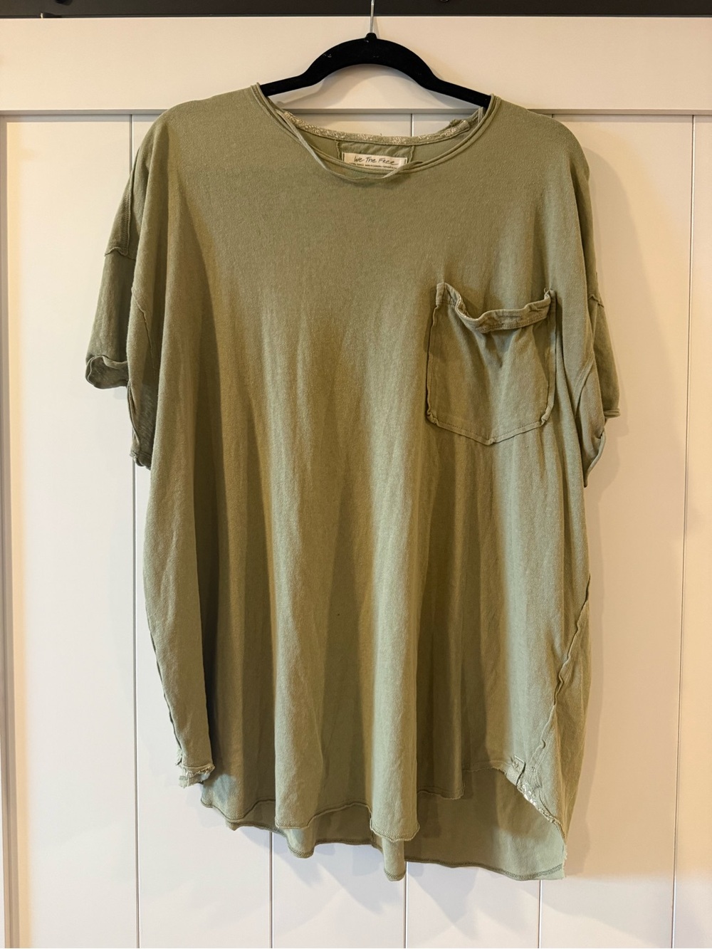 We The Free Olive Green Pocket Tee - Relaxed Short Sleeve